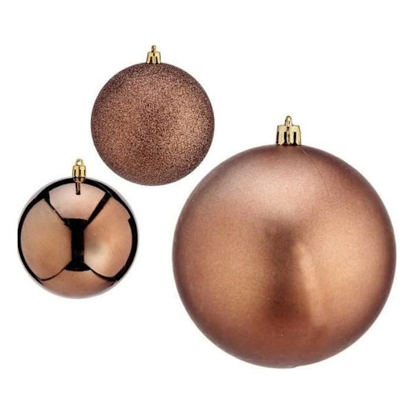 julkulor ø 10 cm brun plast 10 x 11 x 10 cm