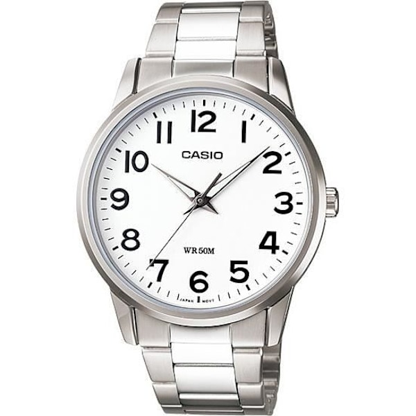 Klocka - Casio - MTP-1303D-7BVEF - Analog - Stål - Vit urtavla Pengar