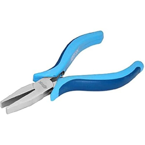 Flad tænger - FERRESTOCK - 125 mm - Kulstofstål - Bi-materiale håndtag - Ergonomisk Krom och blå