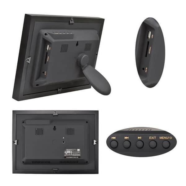 Digital photo frame - KODAK - 7 inches - Automatic slideshow - 4 GB memory - Black