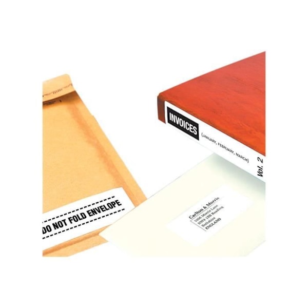 APLI PAPIR Hvid 61 x 190 mm 100 enheder (25 ark(er) x 4) etiketter
