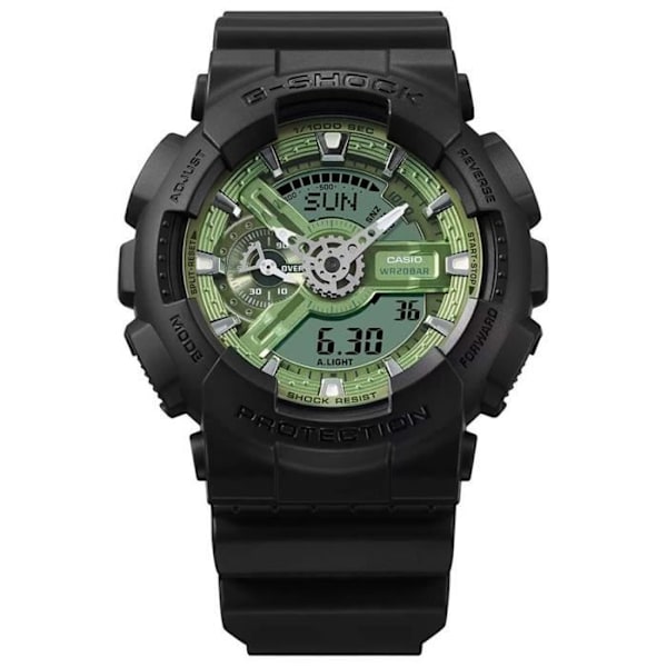 Montre - Casio - GA-110CD-1A3ER - Sort Plastarmbånd - Vandtæt 20 Atm - Sport Herre Svart
