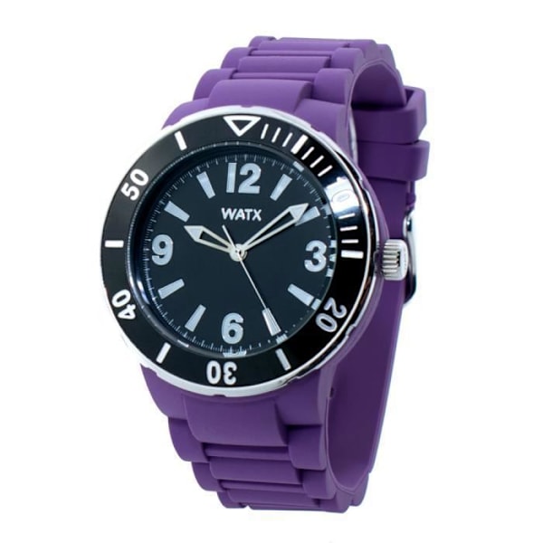 Ur - WATX - RWA1300-C1520 - Kvarts - Analog - Unisex Sort Lilla Svart, lila