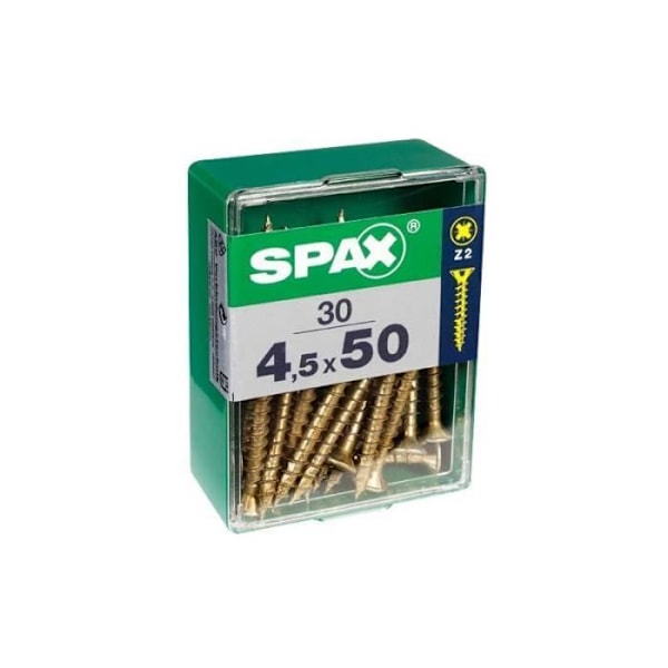 Vis - SPAX - 4081020450502 - Stål - Fased hoved - Diam. 4,5 mm x L. 50 mm
