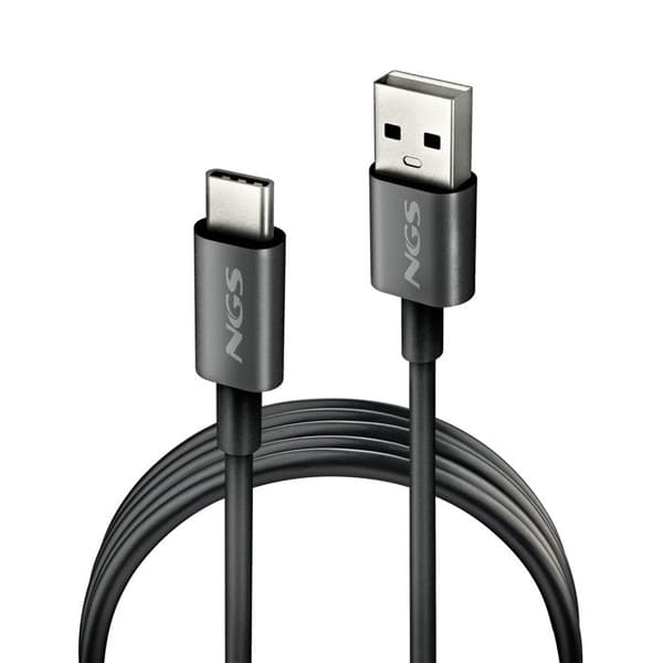 USB-A til USB-C ladekabel - NGS - ZYRO-AC SORT - 1 m - 15W - 480 Mbps