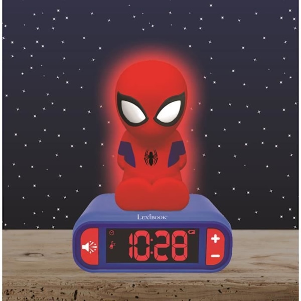 Digital herätysvalaisin LEXIBOOK - Spiderman - 3D valollinen ja ääneen - Punainen ja sininen - Lapsi Röd