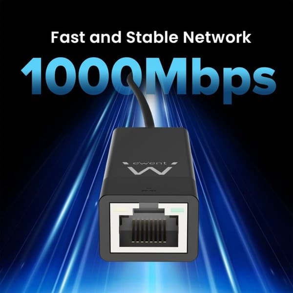 Ethernet-adapteri - EWENT - EW1017 - USB - Moniväriinen - 7x8x11 cm