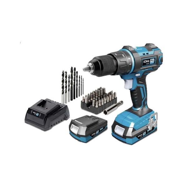 KOMA 20V slagboremaskine - 2 2Ah batterier - 1 oplader - 08750