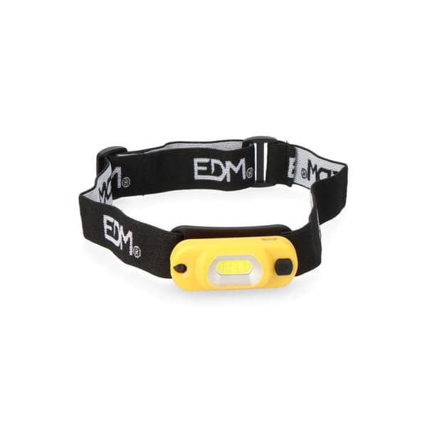 Hovedlys - E3 - 1 LED COB 1W - Genopladelig - 250mAh - Gul
