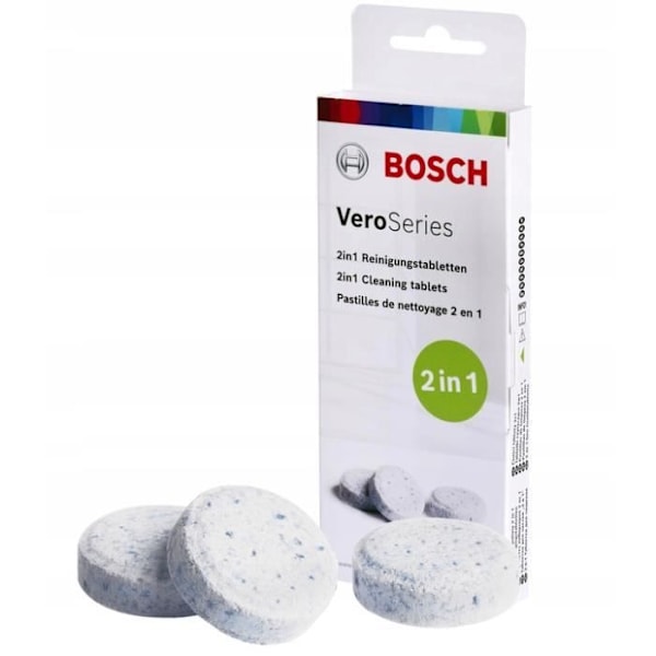 Rengöringstabletter - Bosch - TCZ8001A - Vit - För automatiska kaffemaskiner - 30 tabletter