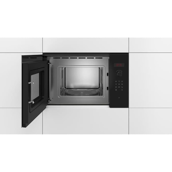 Enkelt indbygget mikroovn -BOSCH SER4 - BFL523MB1F - Sort - 7 automatiske programmer - 38,2 x 59,4 x 31,7 cm Svart