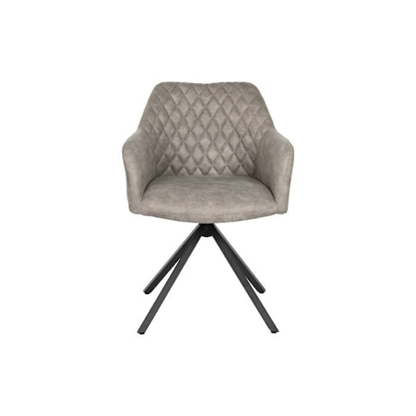 Mikrofiber loftstol i metall DKD Home Decor mörkgrå