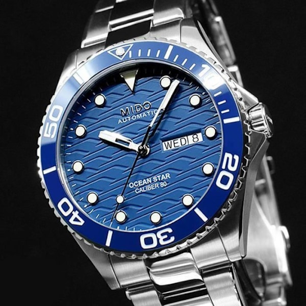 Ur - Mido - Ocean Star 200C - 42mm - Automatisk - Stål - Vandmodstand 20 Atm Blå