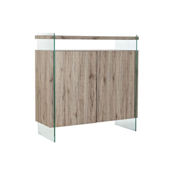 luonnollinen senkki mdf karkaistu lasi (120 x 44 x 120 cm)