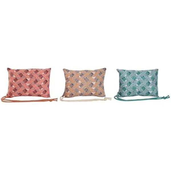 Kudde - HOME ESPRIT - Flerfärgad - 30 x 10 x 20 cm - Rektangulär - 3 enheter Flerfärgad