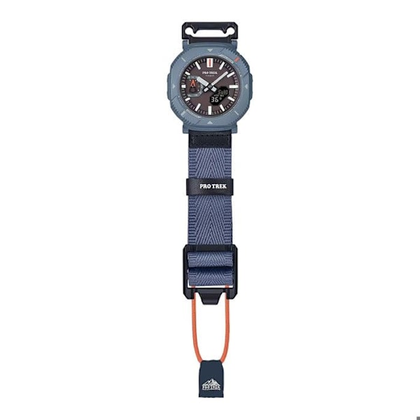 Klocka - Casio - PRJ-B001B-2ER - Blå Nylon - Vattentålig 10 bar - 44 mm Blå