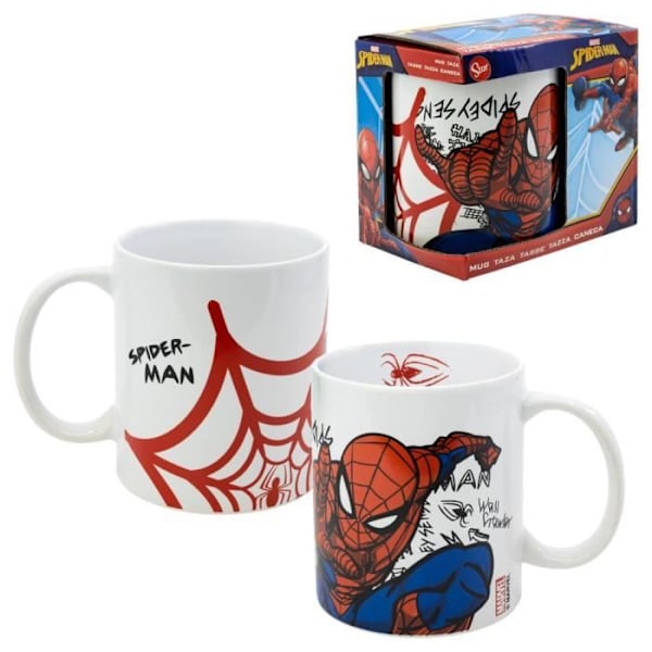 Muki - STOR - Spider-Man - 325 ml - Keraaminen - Lapset - Konepesun ja mikroaaltouunin kestävä