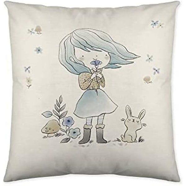 Tyynynpäällinen - COOL KIDS - Dery - 50 x 50 cm - Käännettävä - 100% puuvillaa - Lasten tyyli