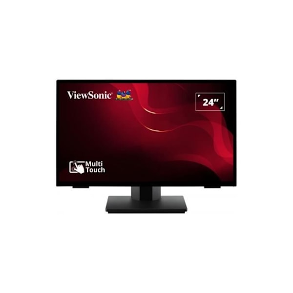 23,8'' ViewSonic TD2465 Sort 16:9 FHD 10pt kapacitiv berøringsskærm VGA, HDMI, DisplayPort, USB og højttalere Sort