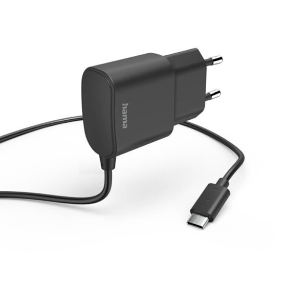 HAMA 00201618 12W USB-C Laddare - Svart Svart
