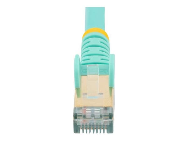STARTECH Cat6a STP Hookless skærmet netværkskabel - 1m Aqua - Anti-Snag RJ45 Ethernet ledning - Patch kabel