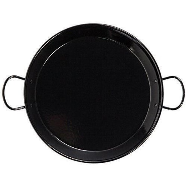La Valenciana 36 cm emaloitu teräs-induktio-yhteensopiva - Paella-pannu mustilla keraamisilla kahvoilla - 5436 sort