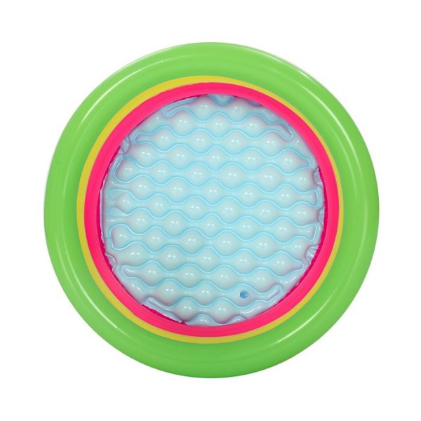 BESTWAY Rainbow oppustelig pool med 3 rør - Ø 70 x 24 cm Rød, grøn og blå