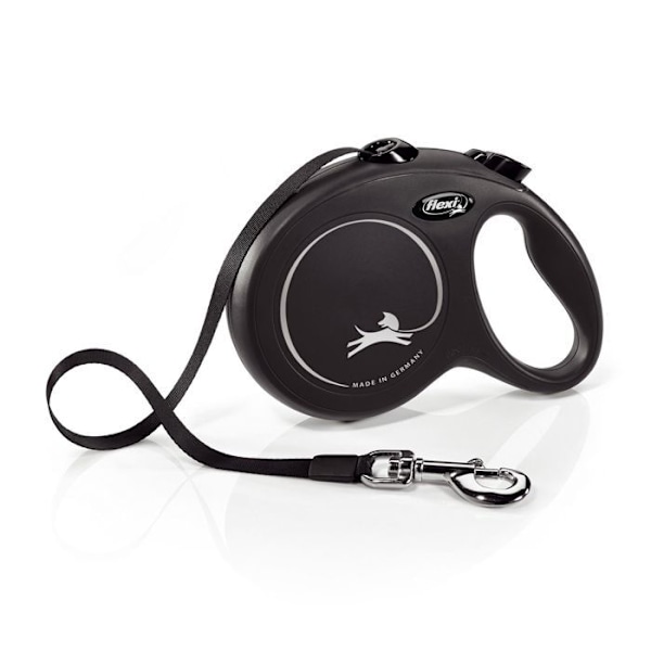 FLEXI New CLASSIC hundesnor - Størrelse M - 5m - Sort sort