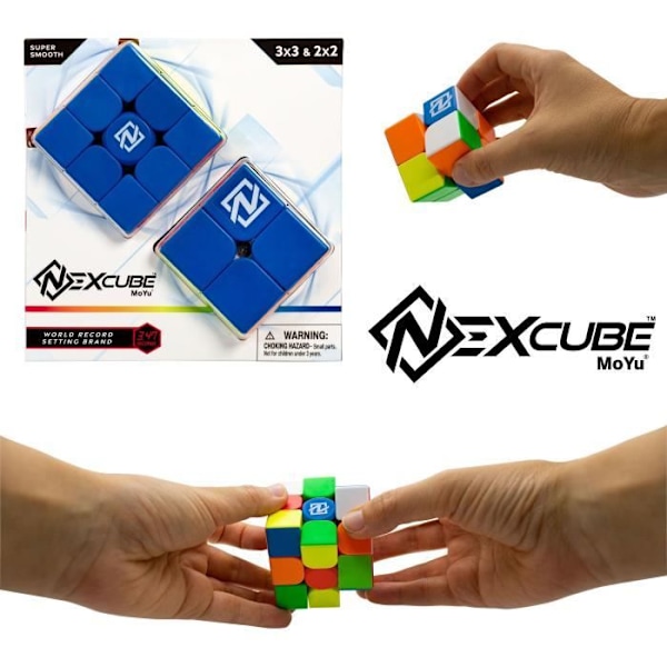 Nexcube 3x3 + 2x2 Classic Cube Puslespil - MoYu - Flerfarvet - Udendørs - Nyt Flerfarvet