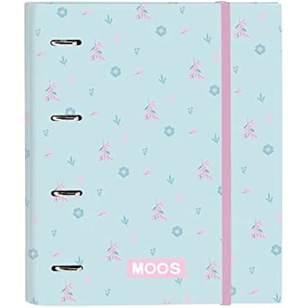 Ringbind - MOOS - 4 ringe - 35 cm - 100 A4 ark - Turkisblå