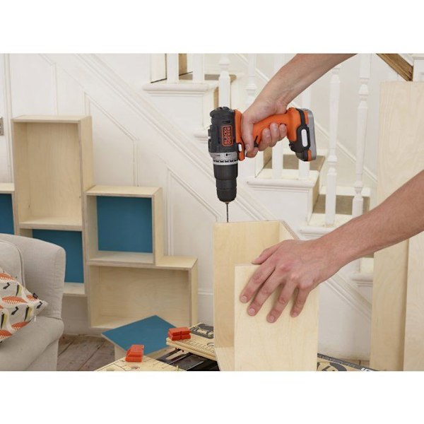 Akku slagboremaskine - Black & Decker - BDCHD12S1-XJ - 12V - Lithium-ion - 1,5 Ah