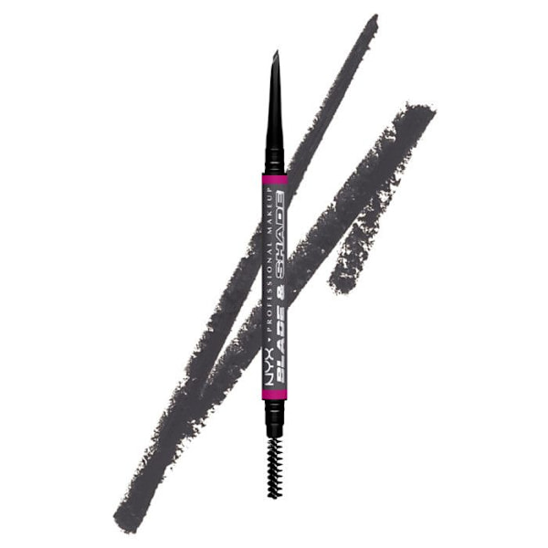 NYX Professional Makeup Blade & Shade, kaksipäinen kulmakynä, kesto jopa 16h, Harmaa