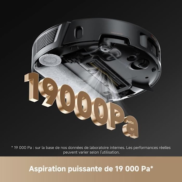 Robotdammsugare - MOVA Z50 Ultra - Kraftfull sugning på 19 000 Pa - Flera smutsdetektioner i realtid Svart
