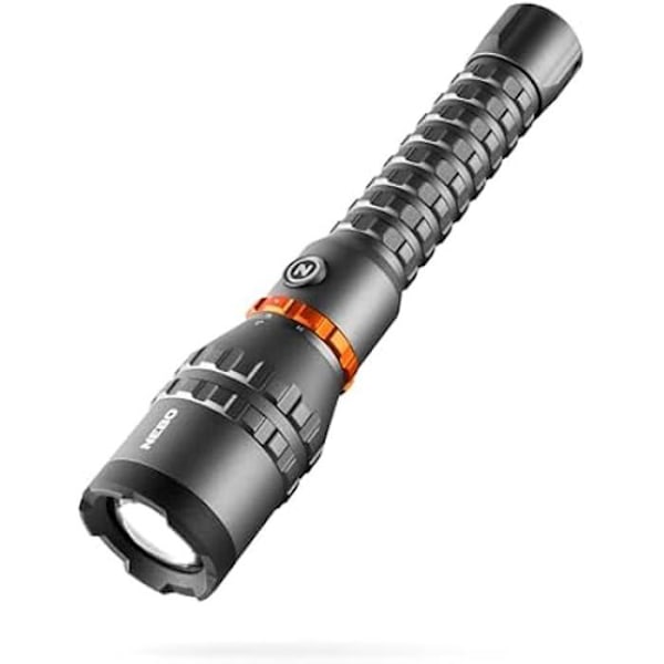 NEBO Davinci 8000 lommelygte - USB genopladelig - 400 m lysrækkevidde - 8 tilstande - Kraftig Sort