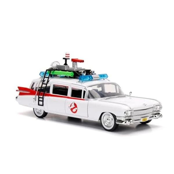 GHOSTBUSTERS Figur - ECTO-1 - 1:24 - Hvid, sort og rød - Blandet - Barn Hvid, sort og rød