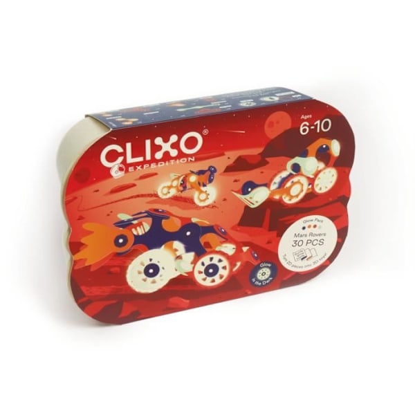 Magnetiskt byggset - GIPSY TOYS - MARS ROVERS - 30 bitar - Lyser i mörkret - Från 6 år Flerfärgad