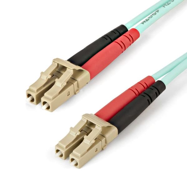 OM4 optisk fiberkabel - STARTECH.COM - 5 m - Multimode duplex - 100 Gb - Aqua Vand