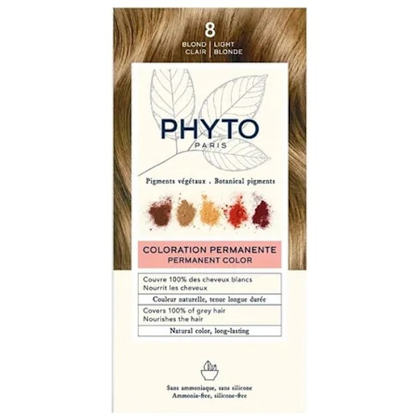 Phytocolor 8 lys blond permanent farve 112ml Lys blond
