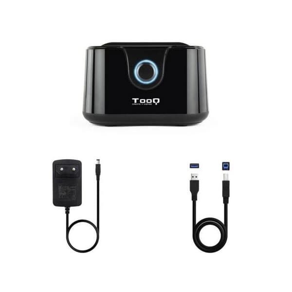 Tooq TQDS-802B Kaksoislaituri HDD Musta