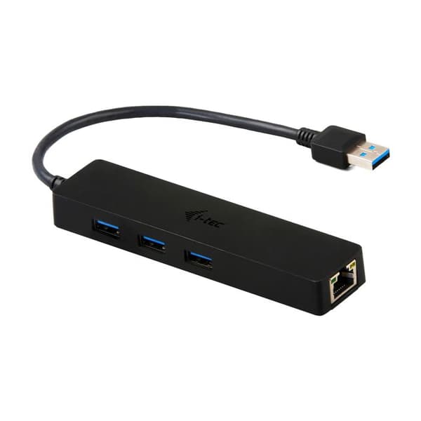 I-tec Advance USB/Ethernet-hub - 3 USB 3.0-porte - Gigabit Ethernet-adapter