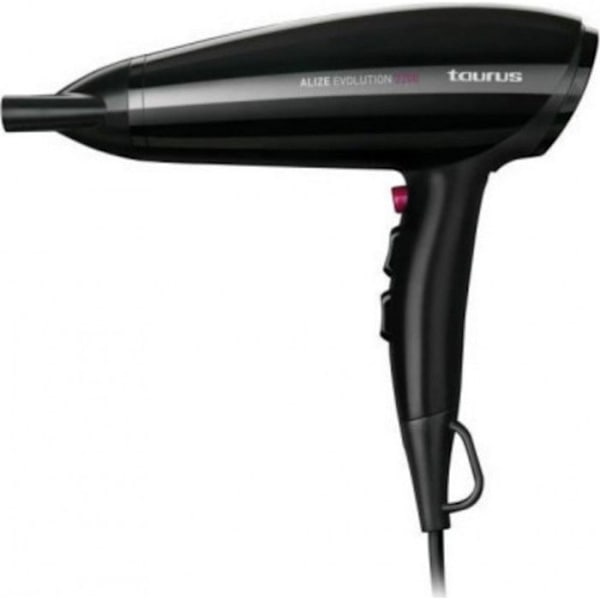 Taurus Alize evolution 2200 hårtørrer - 2200W - 2 hastigheder - 3 temperaturer - Sort