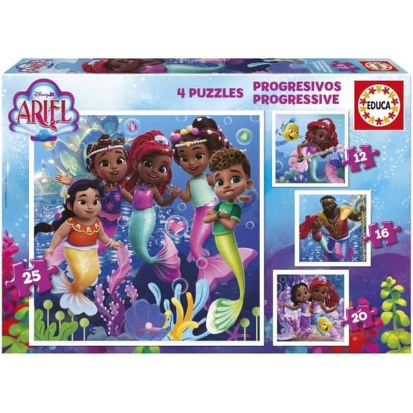 Progressiiviset palapelit - EDUCA - Ariel - 12+16+20+25 kappaletta