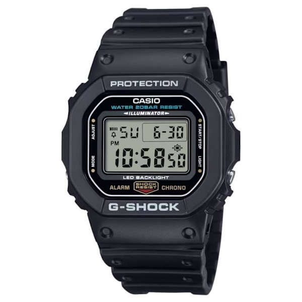 Casio Ur - Mænd - DW-5600UE-1ER - Sort - Plastik - Vandtæt 20 Atm Svart