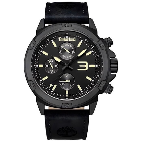 Klocka - Timberland - TDWGF9002904 - Rostfritt stål - Läder - Svart Svart