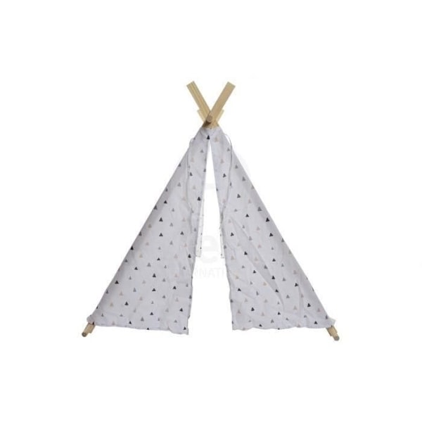 Enhjørning træ og corton tipi - Til børn - 110 x 116 x 105 cm - Hvid Vit