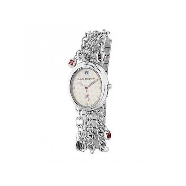 Naisten Kello - Laura Biagiotti - LB0055L-04M - Kvarts - Ø 32 mm - Beige Hopea Teräs Beige Argenté