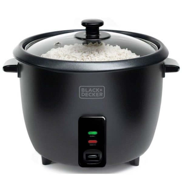 Black+decker Ris koger 1.8l 700w med dampkurv sort - BXRC1800E
