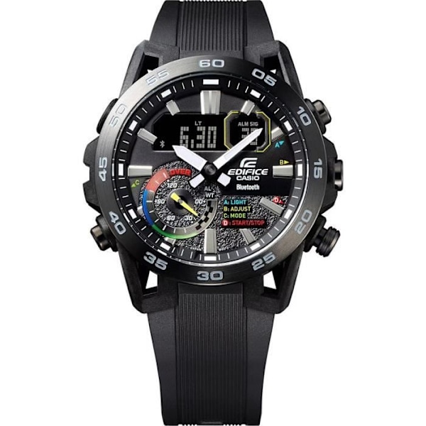 Casio Ur - Herre - ECB-40MP-1AEF - Sort plastik - 43 mm - 10 bar Svart