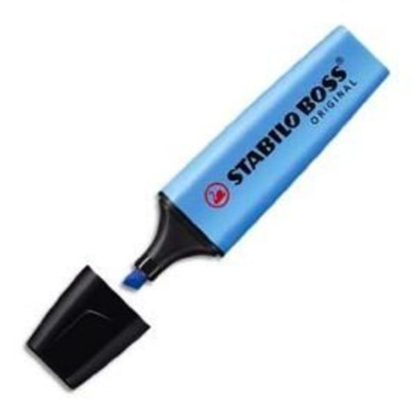 Surlighter - STABILO - BOSS ORIGINAL - Skrå spids - Universal blæk - Farve Turkis Turkos