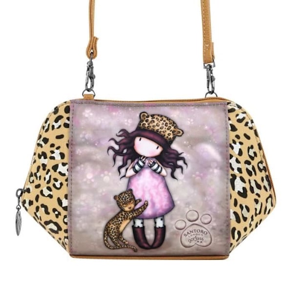 Skuldertaske - SAFTA - Gorjuss Purrrrrfect Love - Flerfarvet - 26x15,5x9,5 cm - Lynlås Flerfärgad